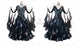 Black plus size tango dance competition dresses cocktail Smooth dancesport dresses velvet BD-SG3893