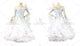 White plus size tango dance competition dresses female ballroom dance team costumes satin BD-SG3887