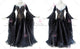 Black plus size tango dance competition dresses inexpensive Smooth practice costumes flower BD-SG3851