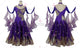Purple plus size tango dance competition dresses made to measure ballroom practice gowns satin BD-SG3863