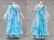 Blue long waltz dance gowns contemporary ballroom performance gowns chiffon BD-SG4235