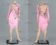 Pink custom made rumba dancing costumes discount salsa dance team gowns velvet LD-SG2182