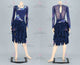 Blue custom made rumba dancing costumes brand new salsa dancesport gowns satin LD-SG2162