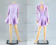 Purple custom made rumba dancing costumes top best rumba champion costumes lace LD-SG2192