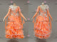 Orange long waltz dance gowns inexpensive homecoming competition dresses flower BD-SG4245