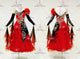 Red short waltz dance gowns high quality Standard dance team gowns chiffon BD-SG4200