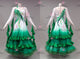 Green And White long waltz dance gowns fashion prom dance team dresses velvet BD-SG4240