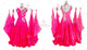 Pink plus size tango dance competition dresses prom ballroom dancesport costumes crystal BD-SG3897