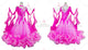 Pink plus size tango dance competition dresses ruffles Smooth champion gowns beads BD-SG3891