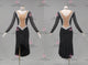 Black cheap rumba dancing costumes fashion rhythm champion clothing lace LD-SG2290