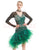 Black And Green with White Sequin Appliques Rhythm Salsa Dance Latin Competition Dress SD-LD10 - Smarts Dance