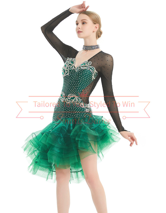 dark green dance dress Amazon.com: LIUHUO Green Lyrical Dance Dress with One Sleeve and Big Backless Pole Dance Dress Girl Performance Costume : Clothing, Shoes & Jewelry