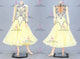 Yellow classic Smooth dancing costumes classic waltz stage dresses applique BD-SG4104
