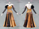 Black And Yellow custom made rumba dancing costumes spandex rhythm dancing gowns crystal LD-SG2216
