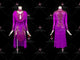 Purple custom rumba dancing clothing short latin champion clothing crystal LD-SG2044