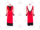 Black And Red custom rumba dancing clothing harmony salsa dancing dresses velvet LD-SG2081
