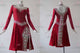 Red customized rumba dancing clothing tailor made latin practice dresses satin LD-SG2117