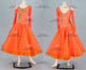 Orange sexy Smooth dancing costumes custom tango dance team dresses sequin BD-SG4048