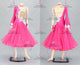 Pink sexy Smooth dancing costumes modern Standard competition gowns flower BD-SG4064