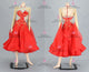 Red sexy Smooth dancing costumes tailored ballroom dancing dresses applique BD-SG4067