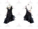 Black customized rumba dancing clothing beautiful rumba practice dresses swarovski LD-SG2097
