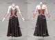 Black And Red tailor made rumba dancing costumes latest salsa champion costumes satin LD-SG2232