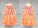 Orange And Pink long waltz dance gowns lyrical waltz practice gowns sequin BD-SG4277