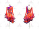 Orange And Purple elegant rumba dancing clothing sexy swing performance costumes velvet LD-SG1981