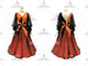 Orange contemporary Smooth dancing costumes sexy tango dance competition dresses lace BD-SG3973