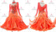 Orange contemporary Smooth dancing costumes wedding homecoming performance gowns feather BD-SG4010