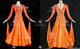 Orange inexpensive waltz dance competition dresses sexy Smooth competition gowns lace BD-SG4635