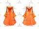 Orange contemporary Smooth dancing costumes new collection Standard dance team dresses crystal BD-SG3980