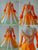 Orange Juvenile Swarovski Chiffon Ballroom Costumes Swing BD-SG3743
