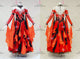 Orange short waltz dance gowns sexy tango dancing gowns swarovski BD-SG4171