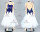 Blue And White sexy Smooth dancing costumes fashion ballroom dance team costumes satin BD-SG4041