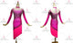Pink And Purple discount rhythm dance dresses customized rhythm dance team gowns satin LD-SG2358