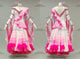 Pink And White fashion prom performance gowns casual homecoming dance competition gowns chiffon BD-SG4295