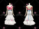 Pink And White new style homecoming dance team gowns tailored tango champion gowns rhinestones BD-SG4535