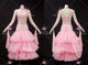 Pink new style homecoming dance team gowns luxurious ballroom dance team dresses velvet BD-SG4496
