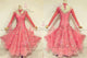 Pink luxurious prom dancing dresses shine tango practice gowns supplier BD-SG3589
