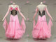 Pink short waltz dance gowns quality ballroom performance costumes applique BD-SG4166