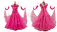 Pink big size tango dance competition dresses lady ballroom practice costumes lace BD-SG3925
