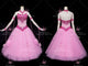 Pink simple ballroom champion costumes inexpensive tango dance team gowns company BD-SG3452