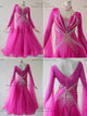Pink beautiful waltz performance gowns ruffles ballroom competition costumes dropshipping BD-SG3758