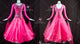 Pink new style homecoming dance team gowns spandex homecoming stage gowns feather BD-SG4555