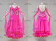 Pink short waltz dance gowns classic Standard stage gowns rhinestones BD-SG4172