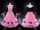 Pink retail ballroom champion costumes lace tango competition gowns boutique BD-SG3395