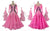 Pink Womens Practice Ballroom Smooth Gowns Rhinestones Chiffon BD-SG3823