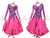 Pink and Purple Juvenile Practice Ballroom Competition Wear Swarovski Chiffon BD-SG3833