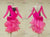 Plus Size Black And Pink Flower Latin Dance Costumes Mambo Dancer Clothing LD-SG2213